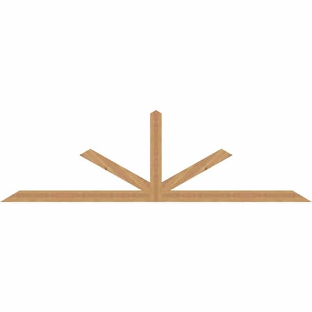 Ekena Millwork Saratoga Smooth Timber Gable Bracket, Western Red Cedar, 96"W x 28"H x 1 1/2"D x 3 1/2"F, 7/12 Pitch GBW096X28X0204SAR00SWR